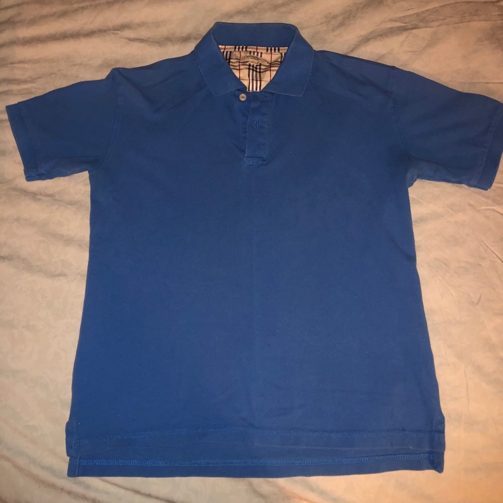Burberry London Men’s Large Blue Short Sleeve Polo